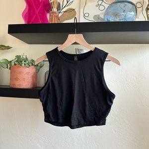 Black cropped top